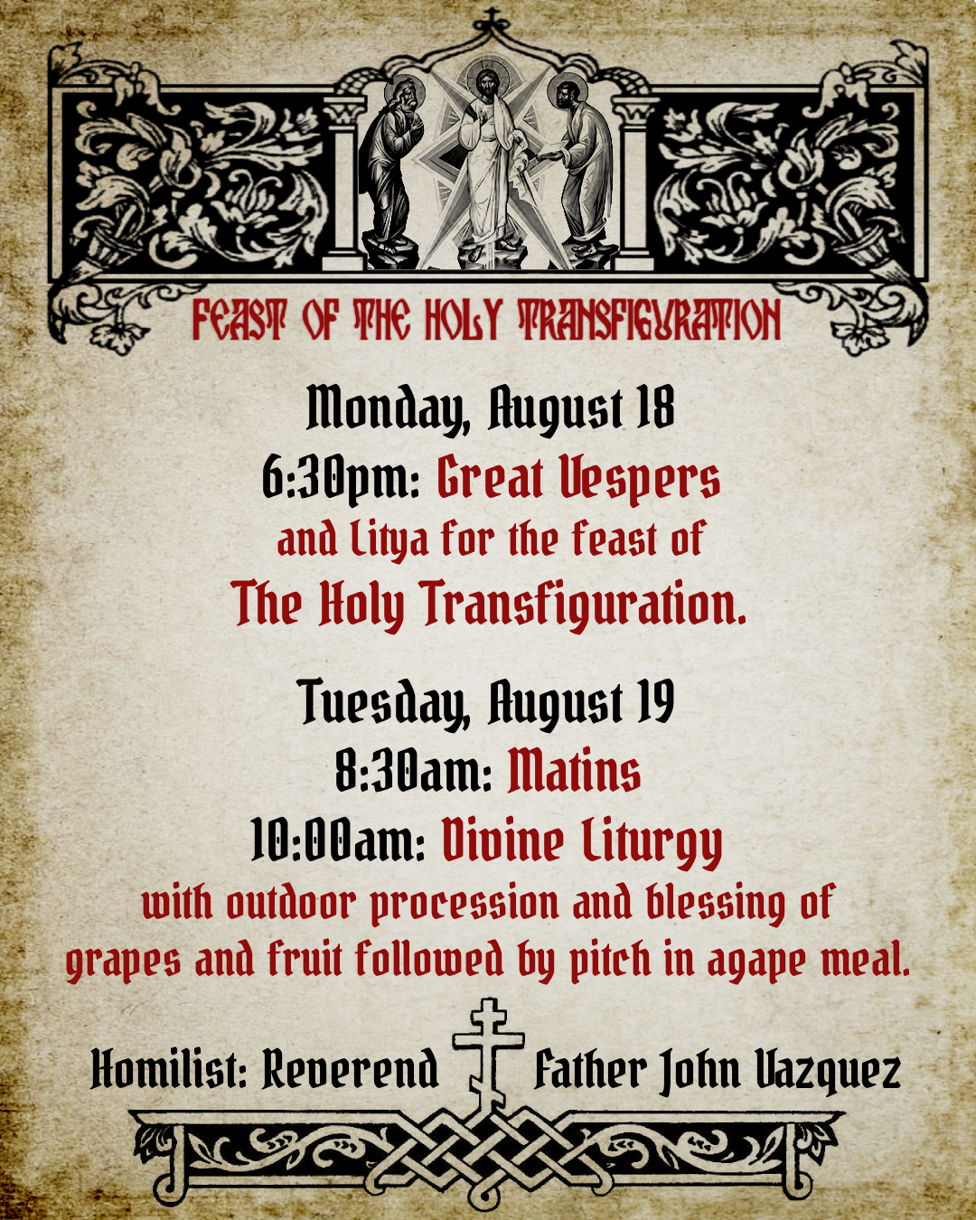 Feast of the Holy Transfiguration